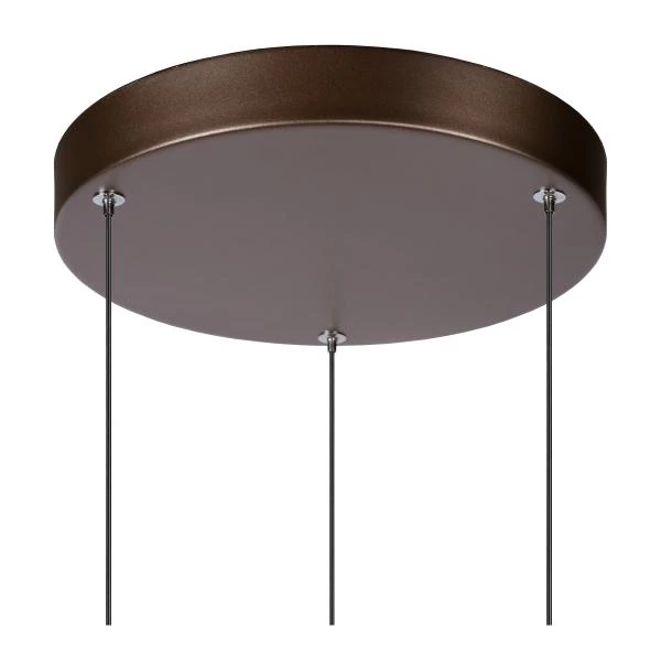 Lucide MARGARY - Pendant light - Ø 28 cm - LED Dim. - 3x4W 2700K - Coffee - detail 1